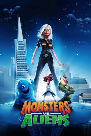 Monsters Vs Aliens (2009) 100mb Hindi Dual Audio movie Download HD Poster Download - filmyfly